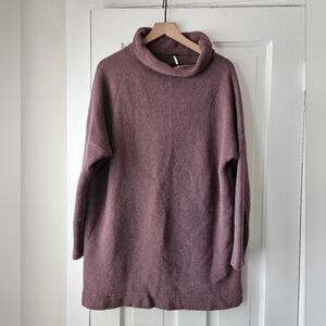 Free People Slouchy Ottoman Ribbed Tunic Sweater | Oversized Boho Knit Sweater